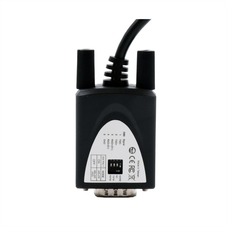 EXSYS EX-2346 USB 2.0 zu 1S Serielle Schnittstelle RS-422/485 Port Konverter, Kabel, FTDI, schwarz, 1,8 m