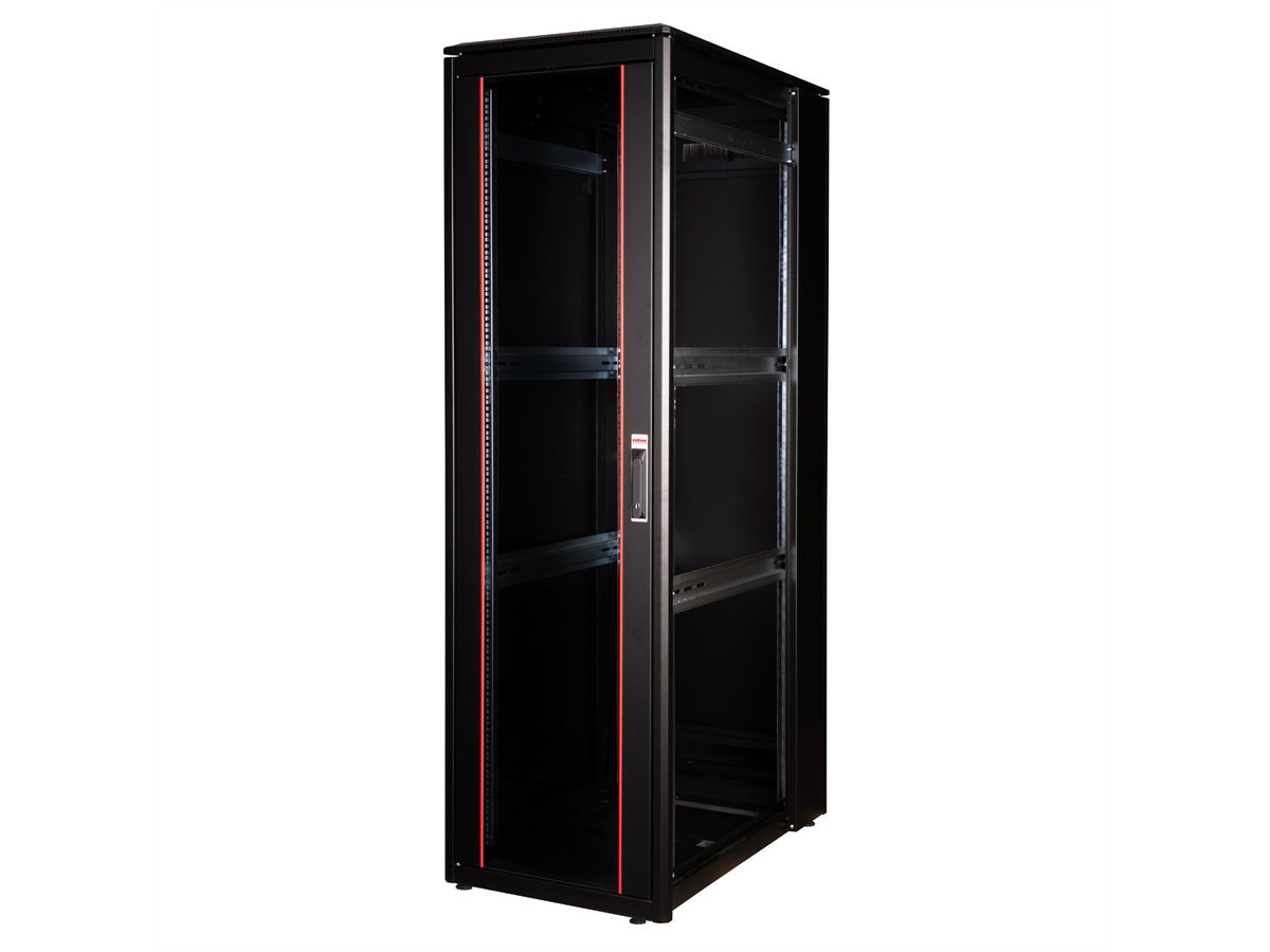 ROLINE 19-inch Network Cabinet Pro 42 U, 600x1000 WxD glass door black