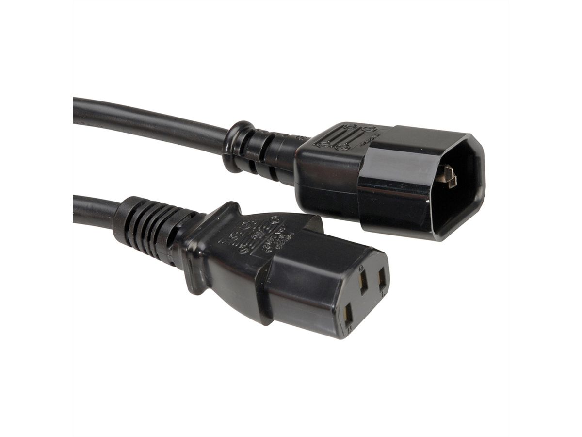 BACHMANN power cable C13-C14, black, 0.5 m