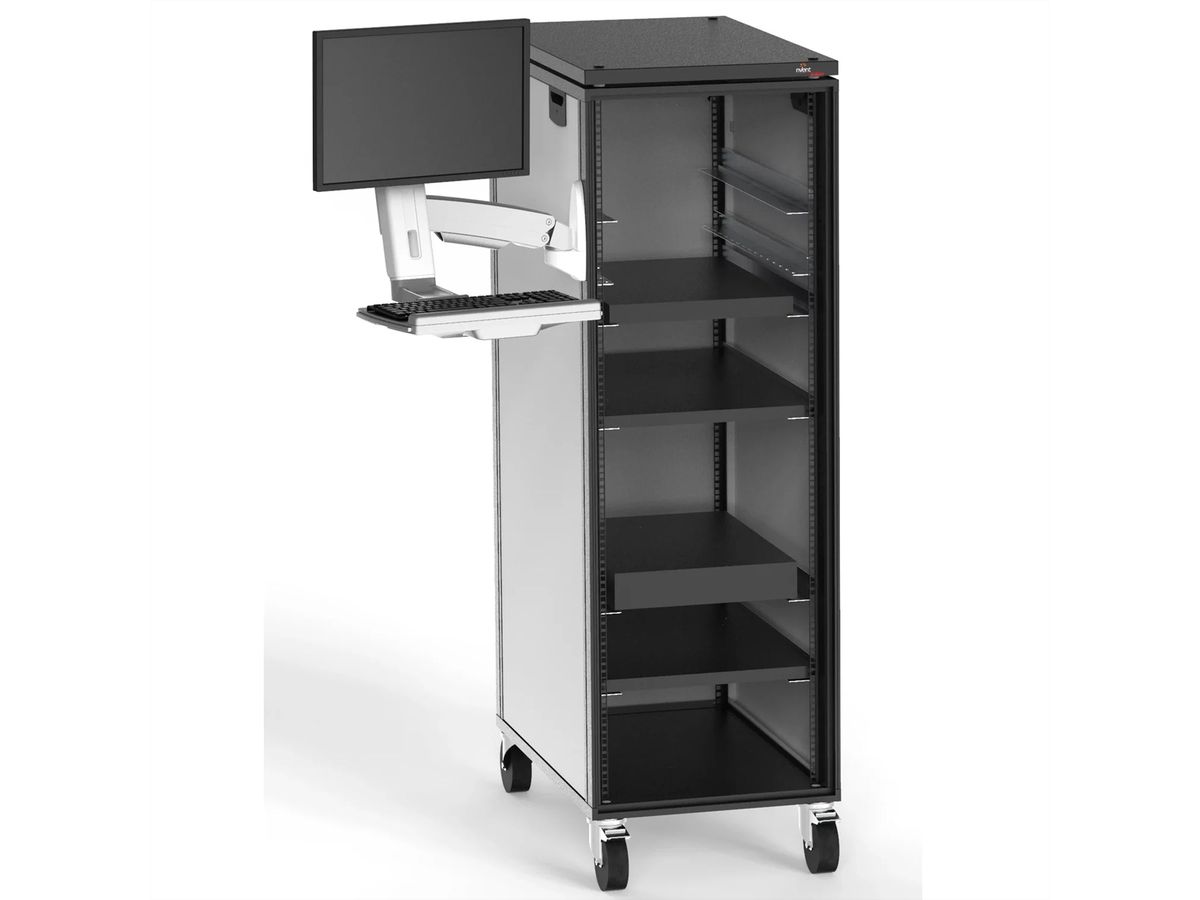 SCHROFF Adjustable Monitor Arm with Keyboard Tray, max. 8 kg