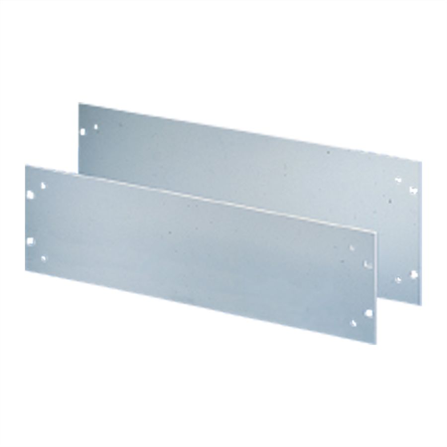 SCHROFF 19" voorpaneel met gaten voor handgrepen, 1 HE, 3 mm, Al, geanodiseerd, onbehandelde randen
