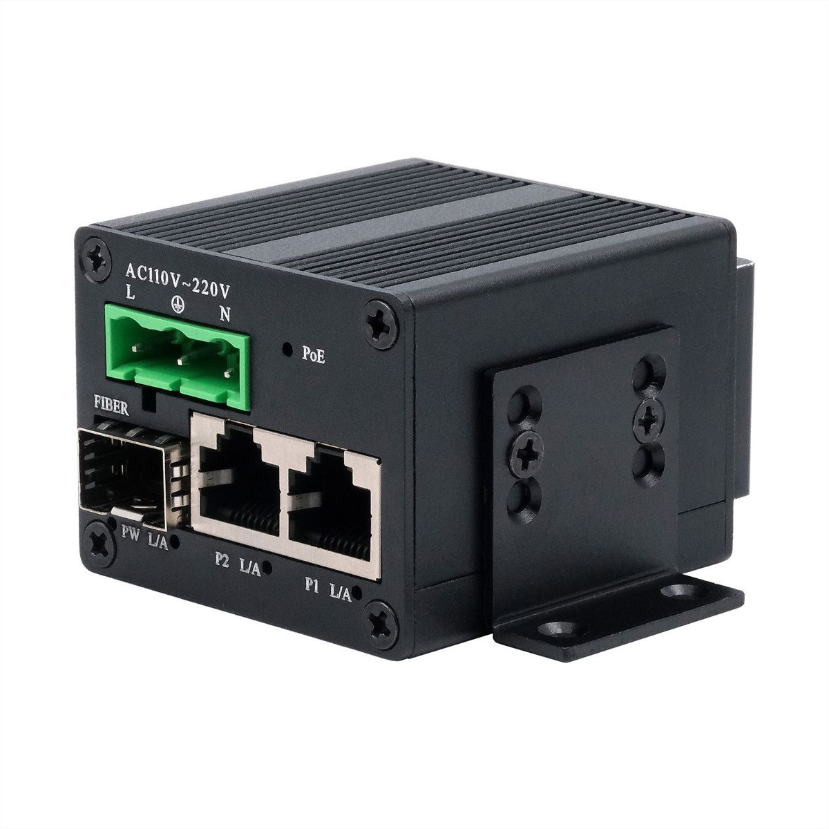 EXSYS EX-62010PoE-SFP Micro 2+1-poorts PoE+ industriële gigabit switch
