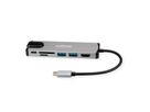 ROLINE USB 3.2 Gen 2 Typ C Multiport Docking Station, 4K HDMI, 2x USB 3.2 Gen 1, 1x SD/Micro SD Card Reader, 1x USB Type C PD (Power Delivery), 1x Gigabit Ethernet