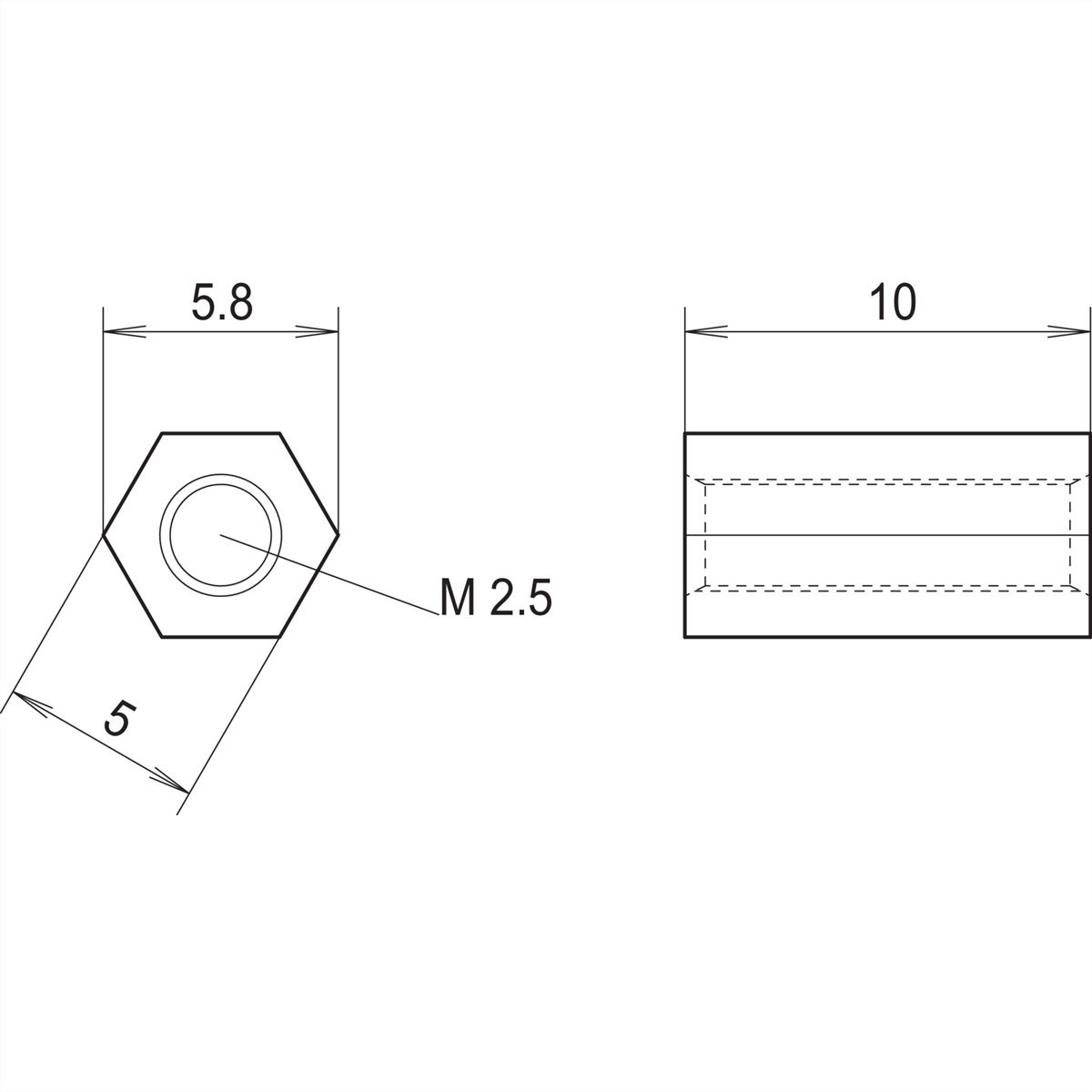 SCHROFF Spacer to Mount PMC and FMC Mezzanine Boards