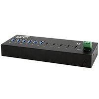 EXSYS EX-12280HMS 10 Port USB 3.2 Gen 2x1 Metal HUB, 4x USB-C, 6x USB-A 3.2 Gen 1, for desk, wall and DIN-Rail mounting