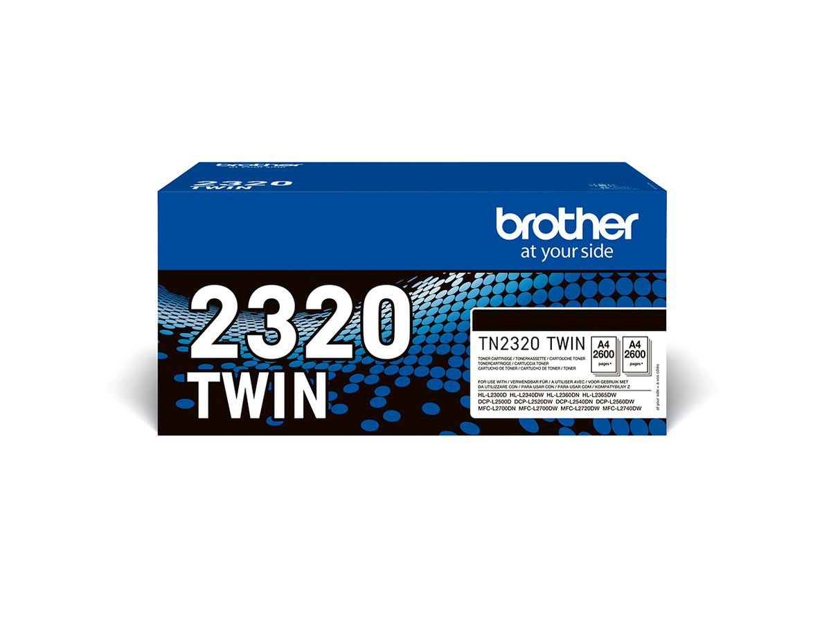 Brother TN-2320TWIN tonercartridge 1 stuk(s) Origineel Zwart