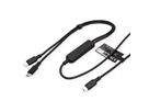 VALUE USB Type C split-oplaadkabel, C - 2x C, Male/Male, max. 100 W, zwart, 1,8 m