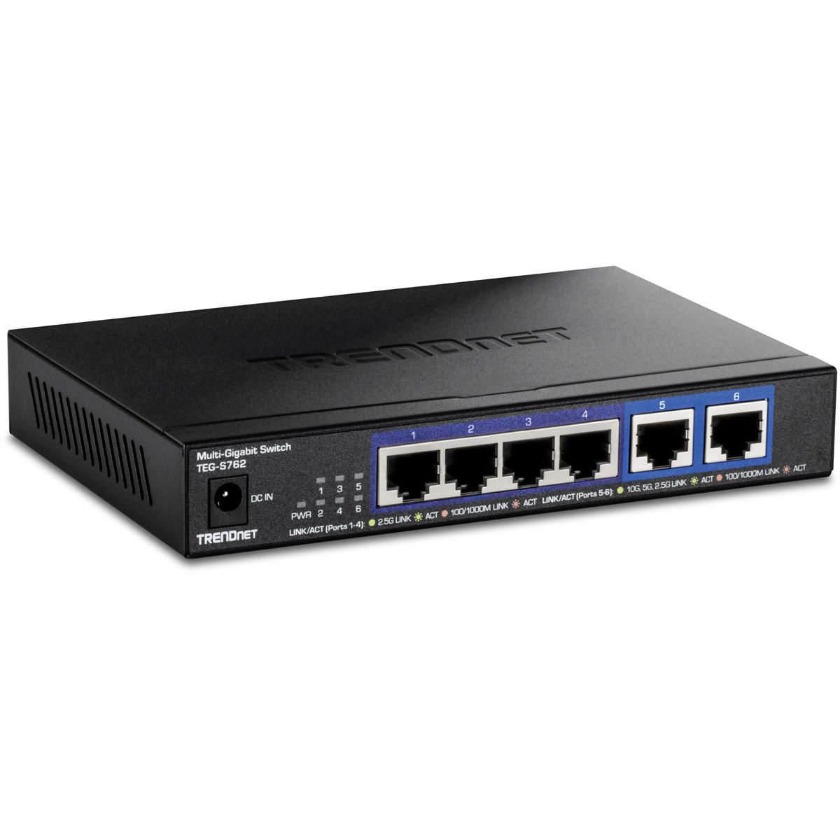 TRENDnet TEG-S762 6-poorts 10G switch, zwart