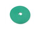 VALUE Klittenband op rol, 10mm, groen, 25 m