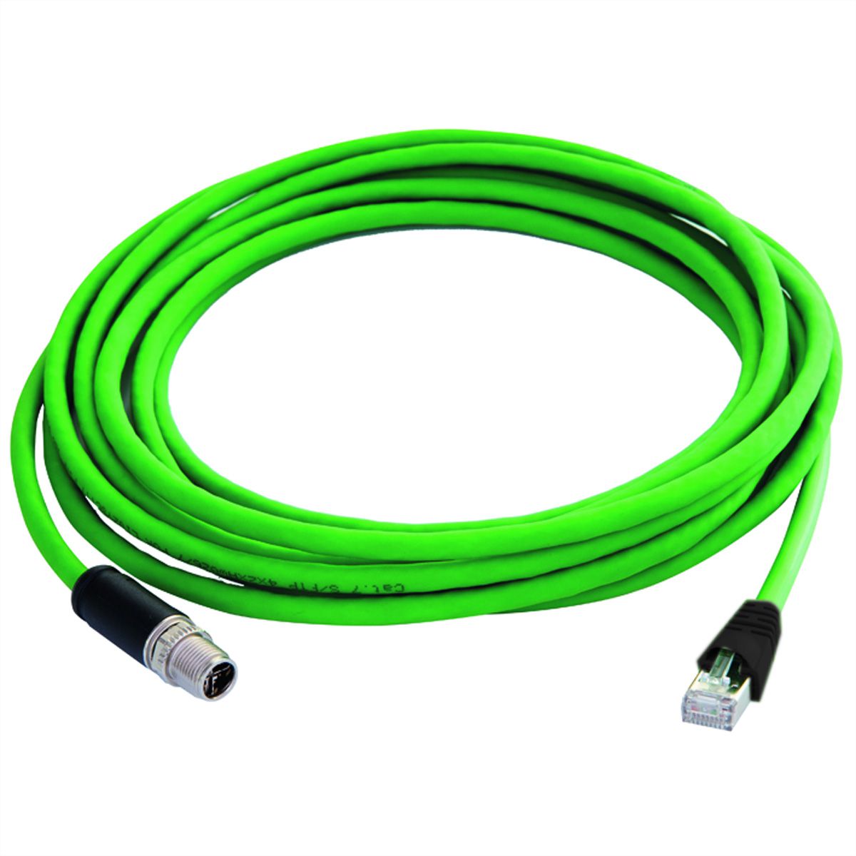 TELEGÄRTNER STX M12x1-RJ45 VL X-cod. Cat.6A , CP01CP05B-SFTP2607C7-1PUR-A0100, 10 m