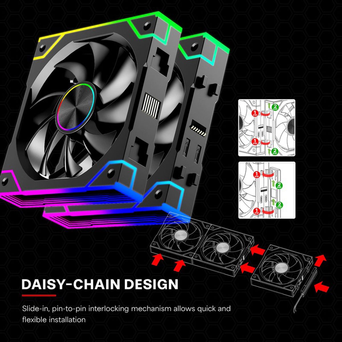 Xilence XPF120.ARGB 120mm PWM Case Fan, ARGB LED