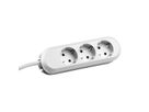 BACHMANN SMART multiple socket outlet 3x earthing contact, white, 1.5 m