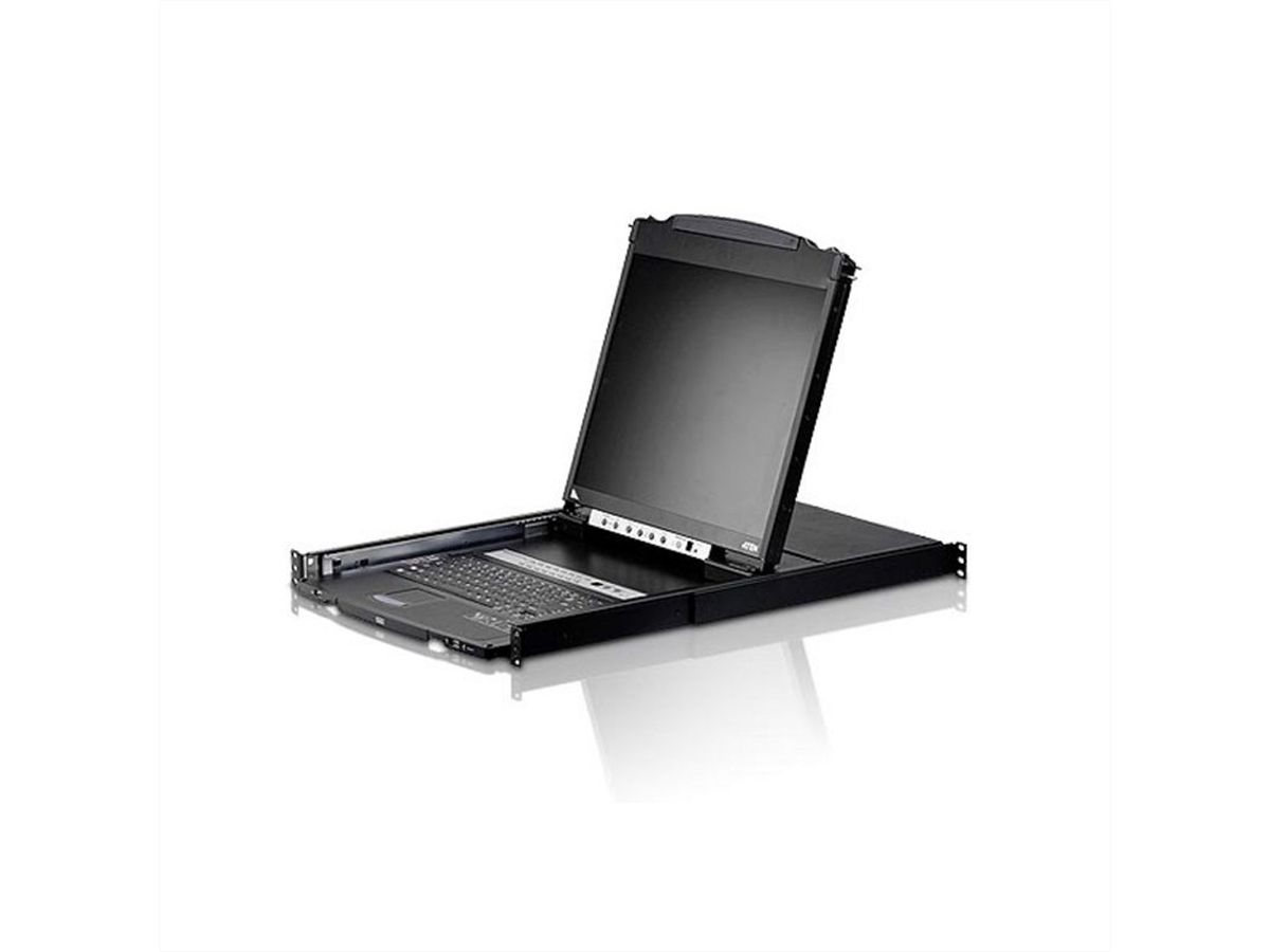 ATEN CL5808N LCD KVM-switch, USB-PS/2, VGA, 8-poorts, DE-Layout