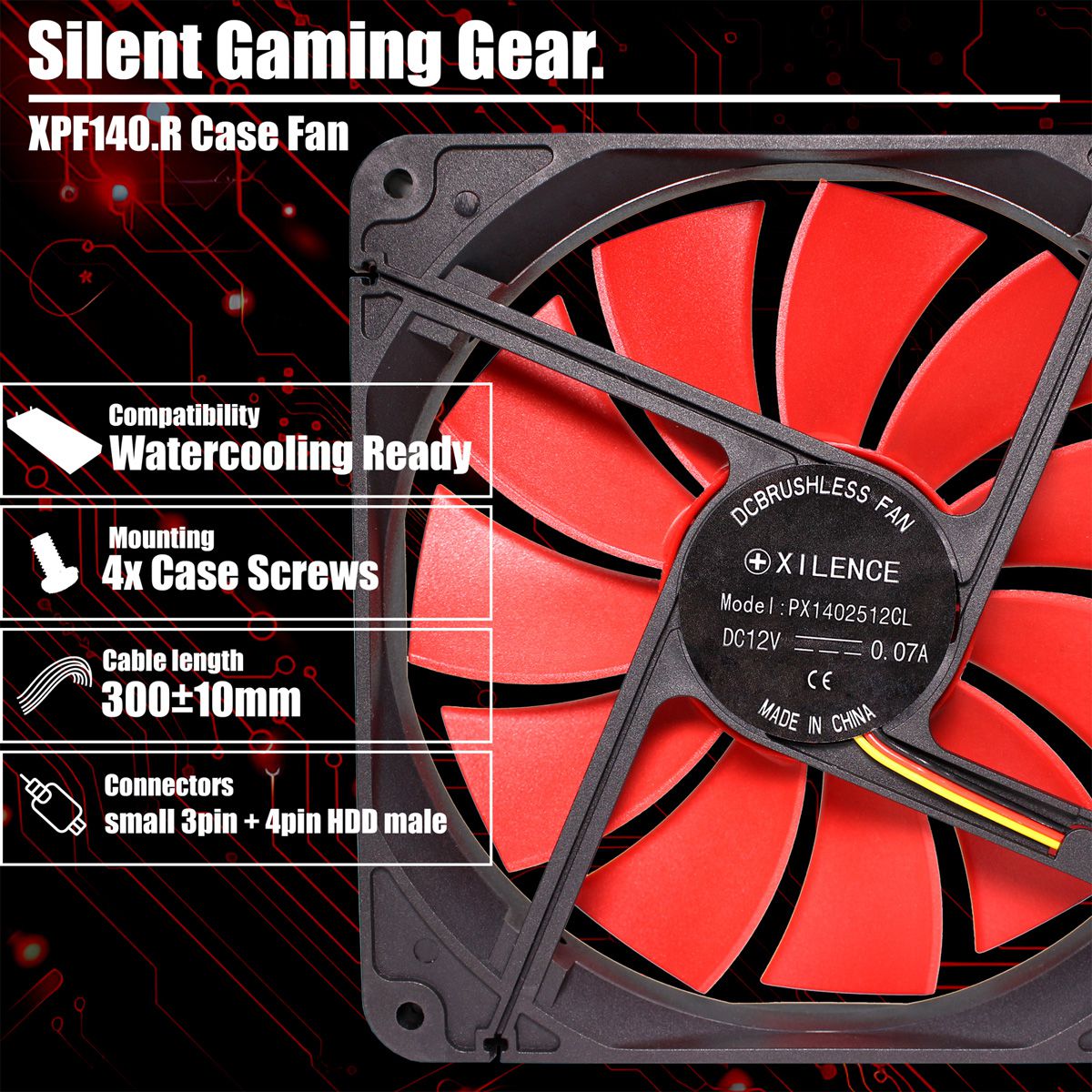 Xilence XPF140.R 140mm Performance Case Fan, 3PIN
