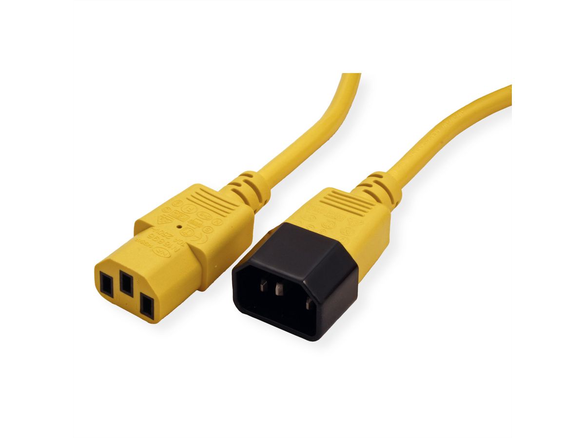 ROLINE Monitor Power Cable, IEC 320 C14 - C13, yellow, 3 m