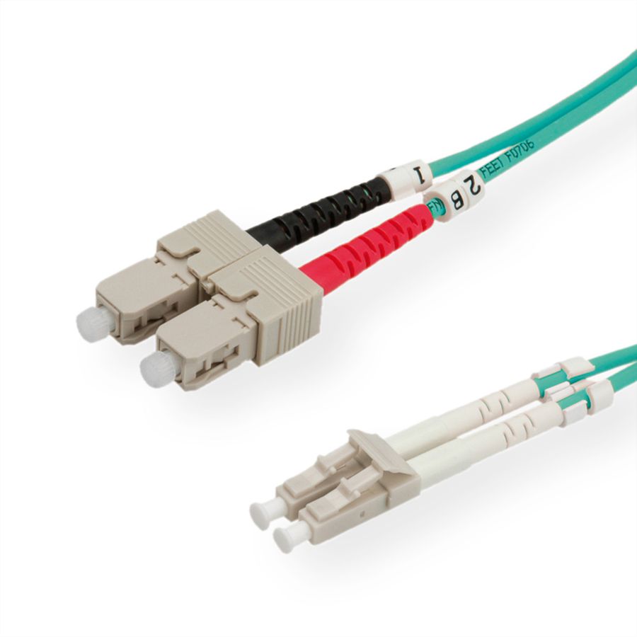 Quality LWL-Kabel duplex 50/125µm OM3, SC/LC, 7,5m