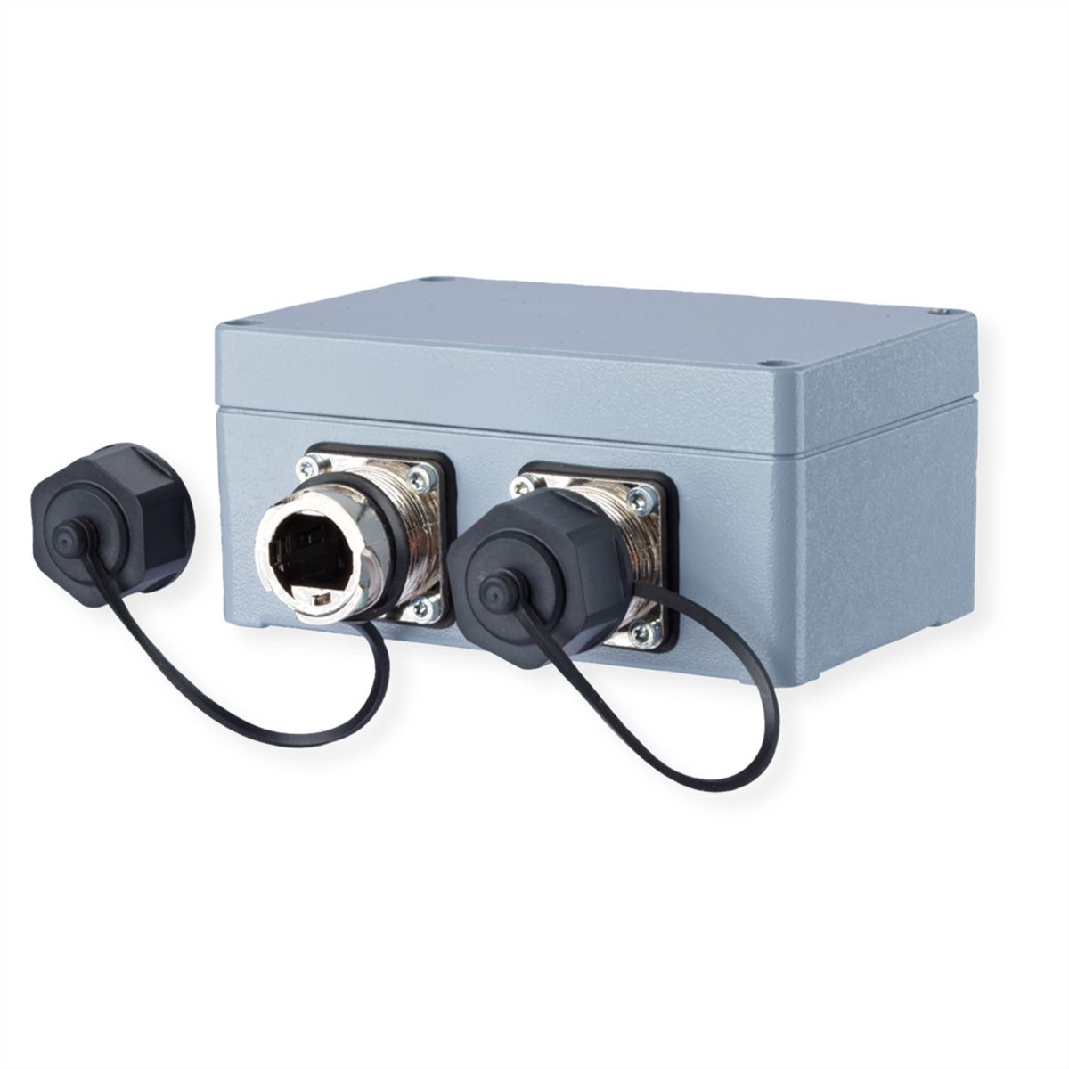 METZ CONNECT E-DAT Industrie IP67 V1 2-poorts metalen opbouwbehuizing