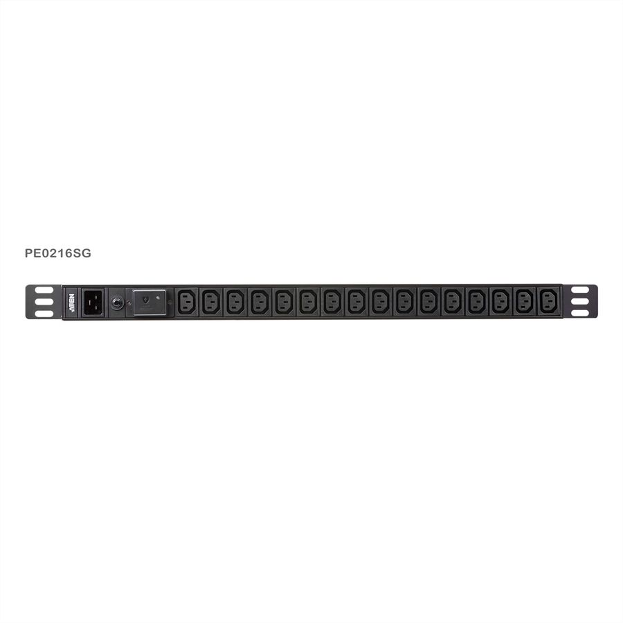 ATEN PE0216SG 0U 16A 16-poorts Basic PDU met overspanningsbeveiliging