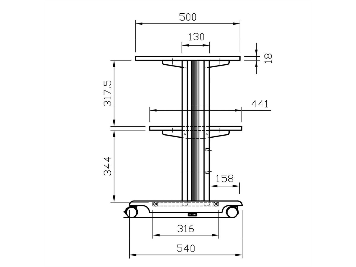 ROLINE Printer tafel, grijs