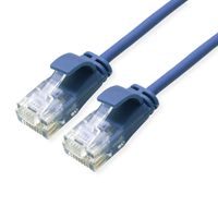 ROLINE GREEN UTP patchkabel Cat.6A (Class EA), LSOH, extra dun, blauw, 0,15 m