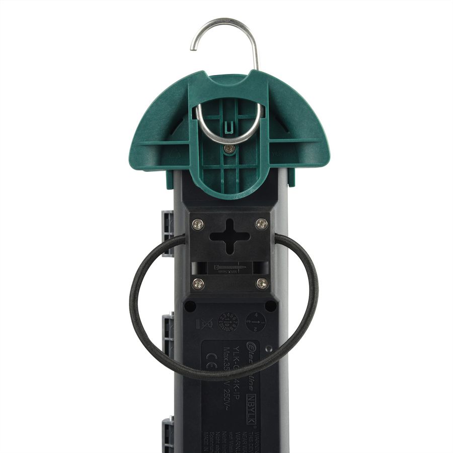 BACHMANN HOOK Outdoor 4x earthing contact, Plastic, with switch and hinged covers, IP44, 4 m