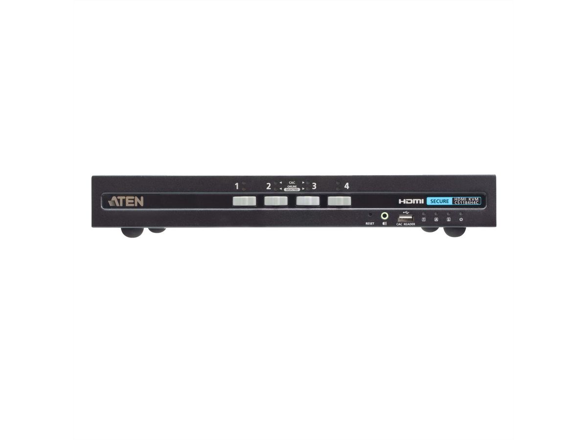ATEN CS1184H4C 4-Port 4K HDMI Secure KVM, mit Card Reader PSD PP V4.0 Compliant