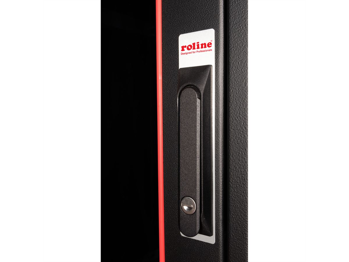 ROLINE 19-inch netwerkkast Pro 42 U, 600x600 BxD Glazen deur zwart