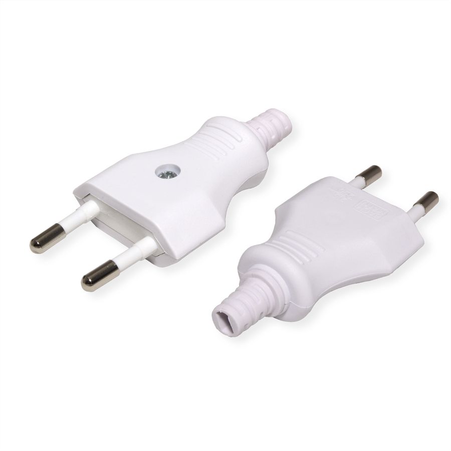 BACHMANN Euro flat plug 2.5A/250VAC, mounting, white