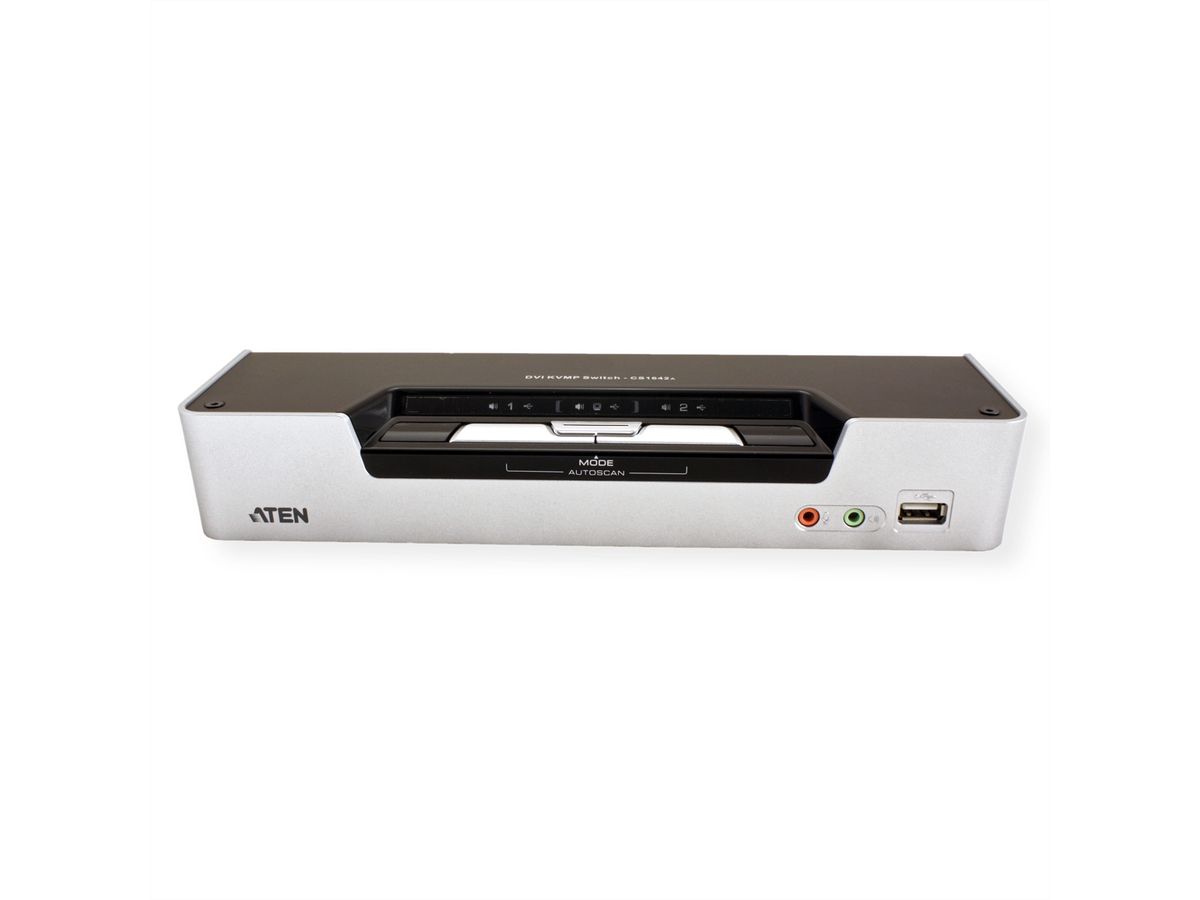 ATEN CS1642A KVM Switch Dual-View DVI, USB, Audio, USB-Hub, 2 Ports