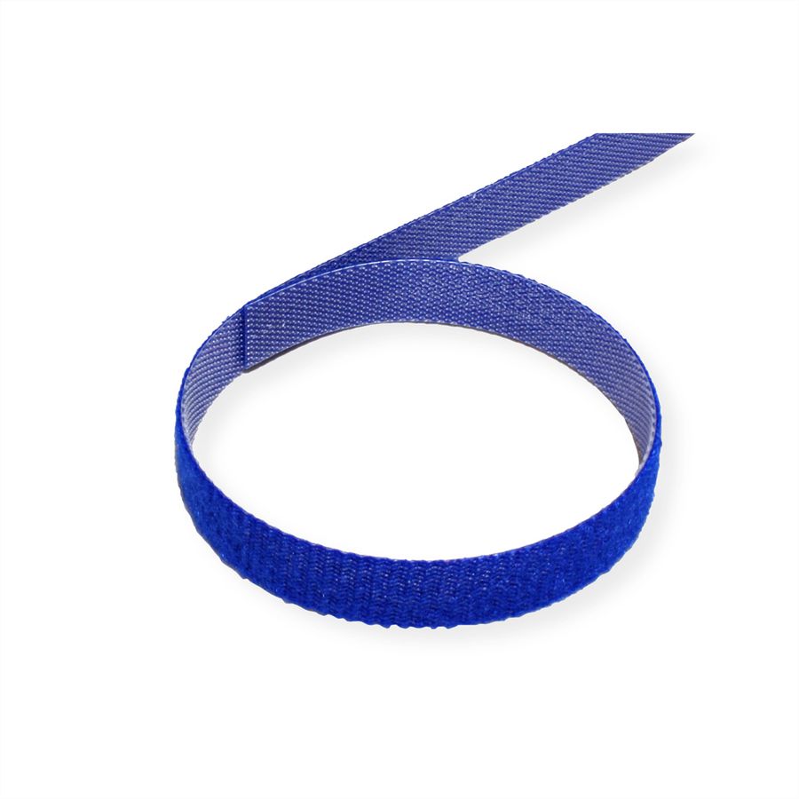 VALUE Klittenband op rol, 10mm, blauw, 25 m