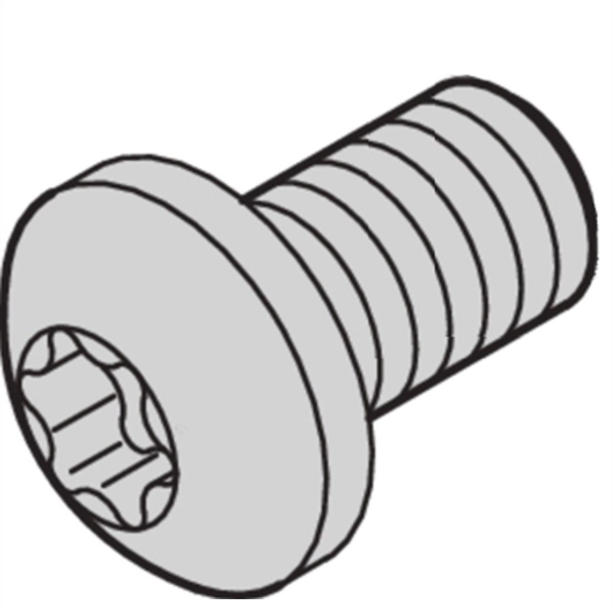 SCHROFF Kruiskopschroef, Torx, GND-functie, staal verzinkt, M4 × 6 mm, 100 stuks