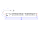 BACHMANN 19" 1U 12xC13 2.0m CEE7/7