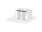 SCHROFF Aisle Containment Sliding Door, Automatic, 1200W, RAL 7021