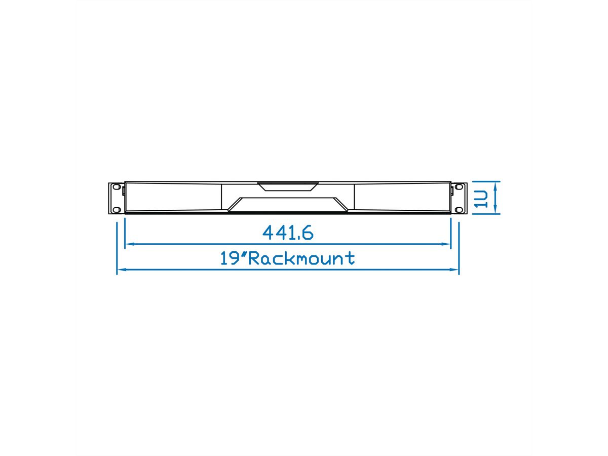 KEYBOARD DRAWER 1U UK RAL9005 EXT SLIDE