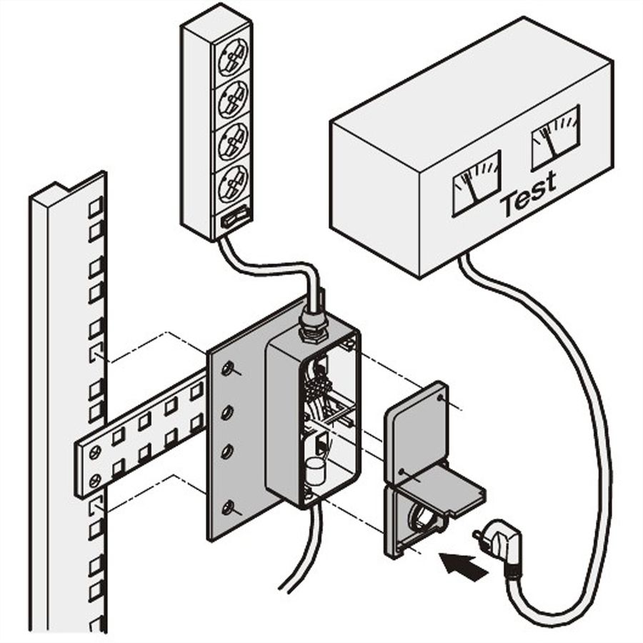 SCHROFF Distribution Box With Schuko/UTE Sockets