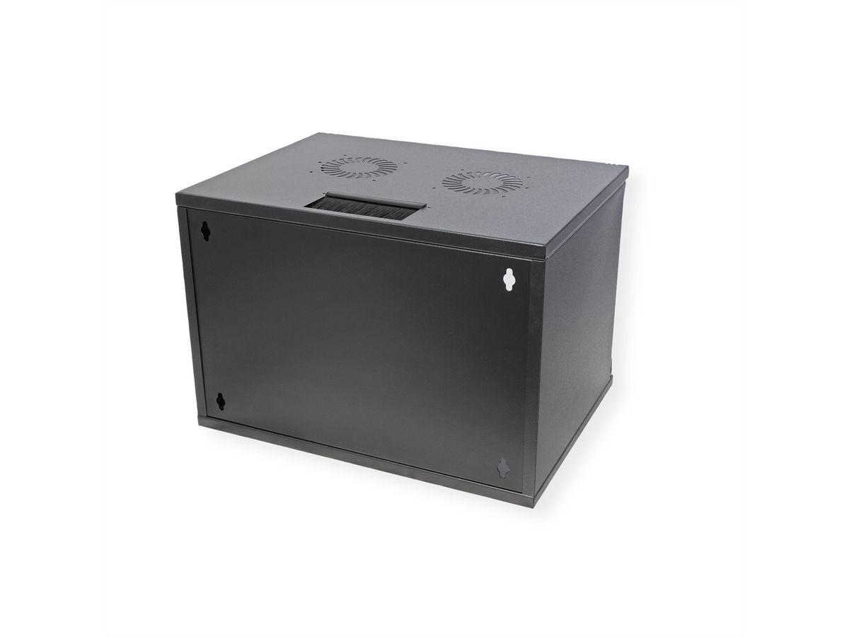 ROLINE 19-inch wandbehuizing Basic 7 U, 540x400 BxD Bouwpakket zwart