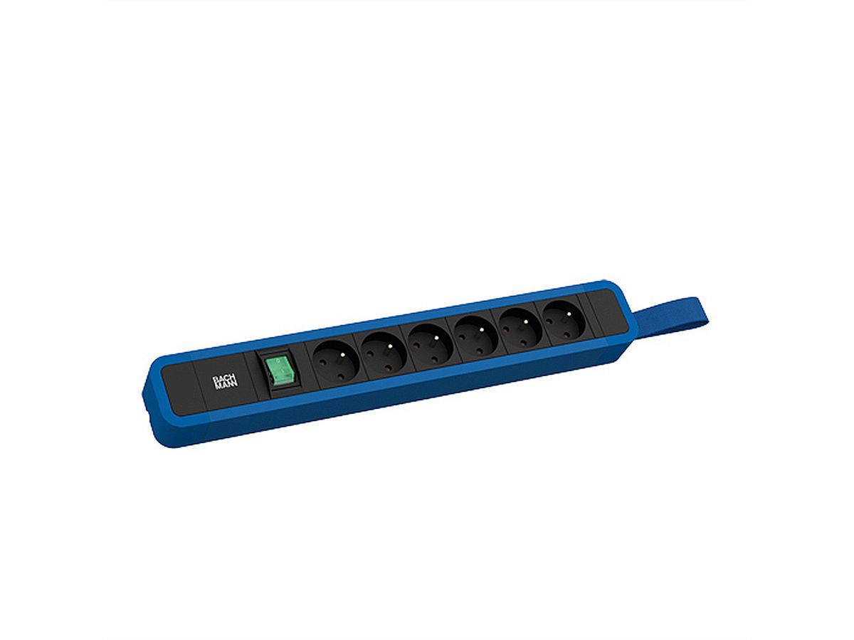 BACHMANN PRIMO 2 6xUTE 1xswitch with loop 2.0m CEE7/7 RAL5010