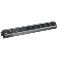 BACHMANN craftsman's strip 6x earthing contact, full device protection, switch, 2 m