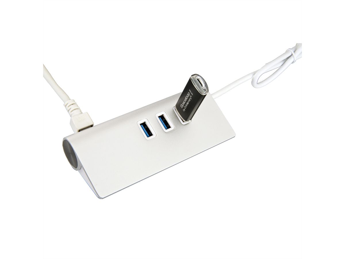 EXSYS EX-1132-N USB 3.0 HUB met 3 poorten en 1GB LAN