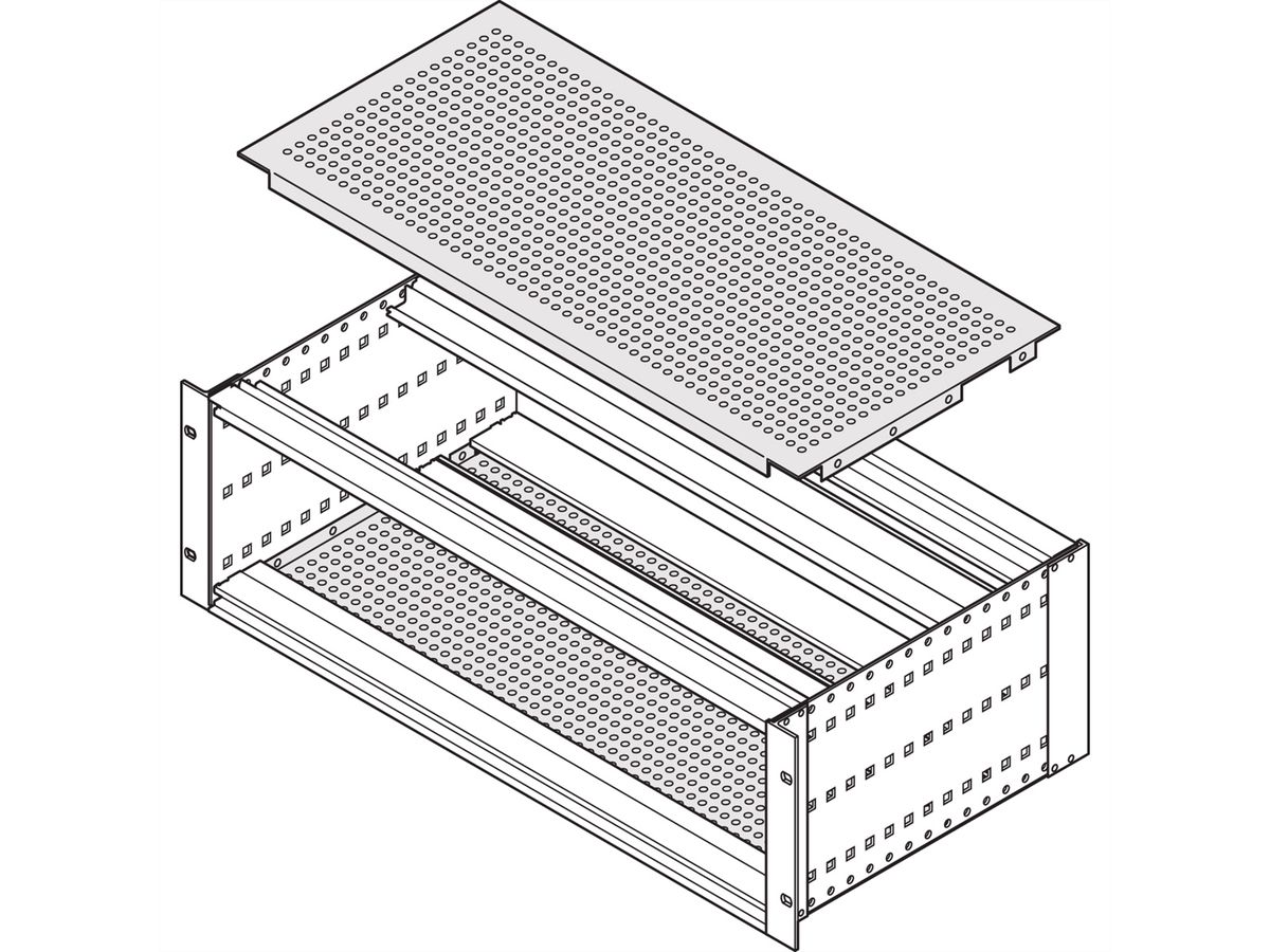 SCHROFF EuropacPRO Cover Plate for Bolting to Side Panel, 42 HP, 235 mm