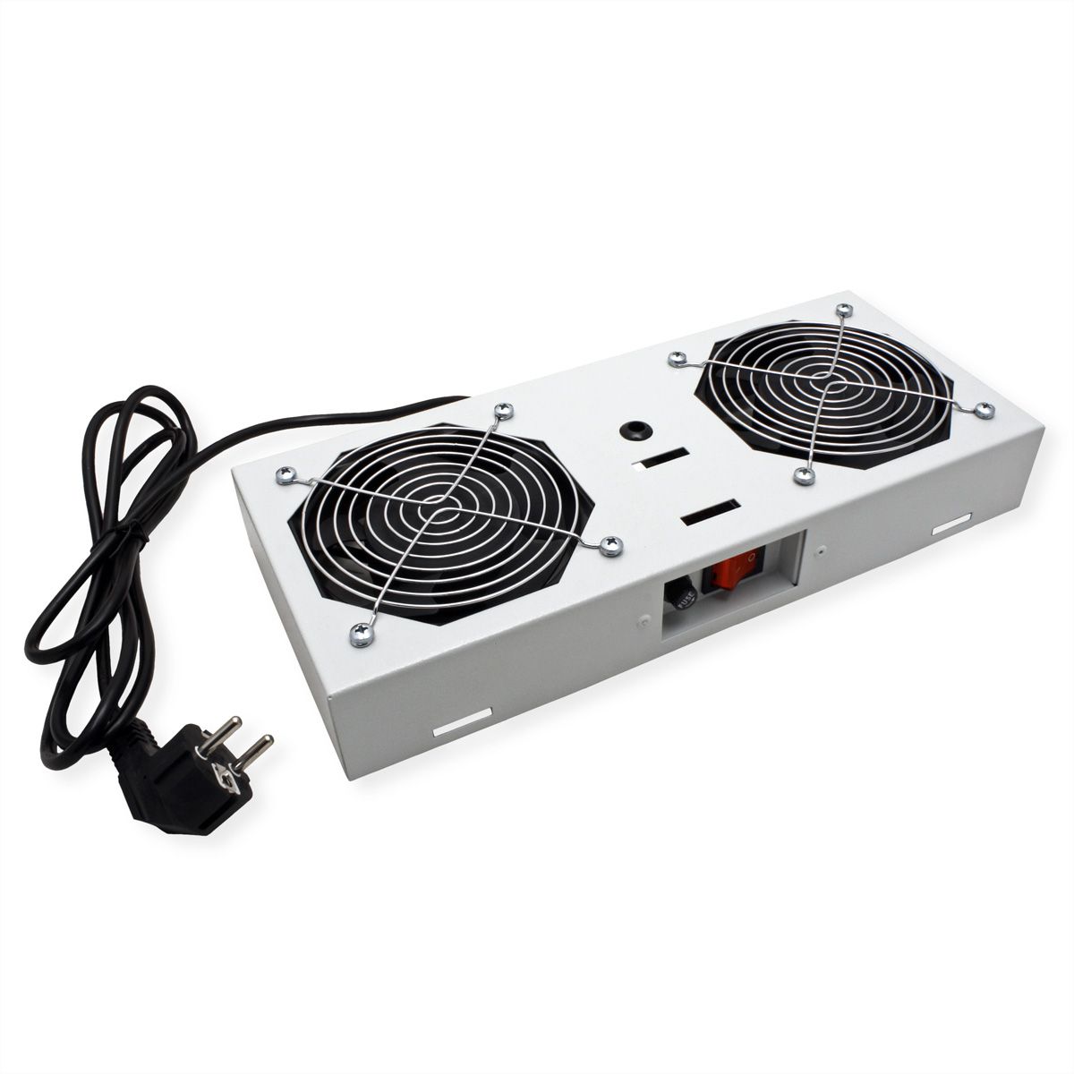 ROLINE ventilatorunit met 2 ventilatoren , voor 19 inch wandbehuizing grijs