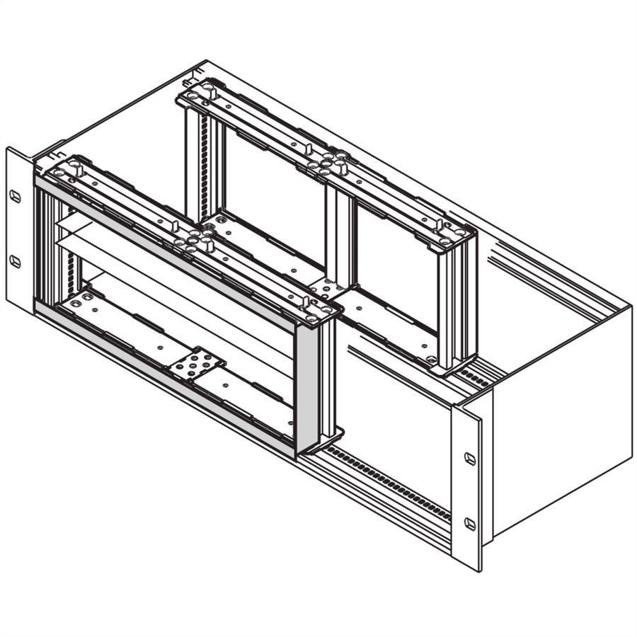 SCHROFF Frontframe voor EMC-afscherming voor horizontale bordmontage, 3 HE, 20 HE