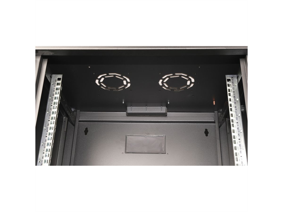 ROLINE 19-inch wandbehuizing Pro 9 U, 600x450 BxD zwart