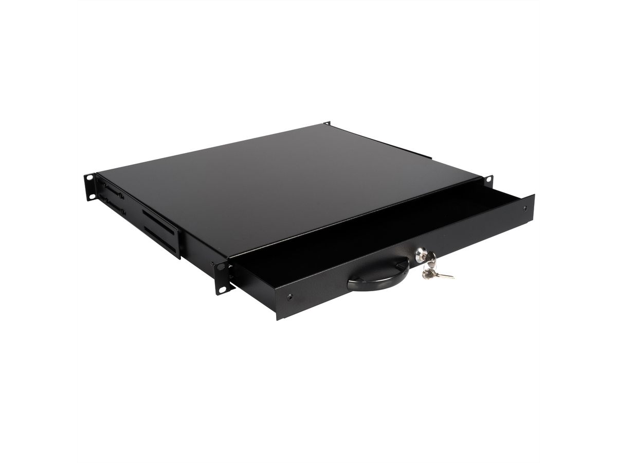 ROLINE 19-inch keyboard insert 1 U, 400 T lockable black