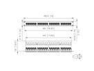 METZ CONNECT E-DAT modul 24x8(8) 1HE Patchfeld Cat.6A, Edelstahl
