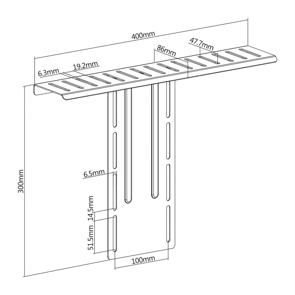 ROLINE All-in-One VESA Compatible Device Shelf