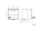 METZ CONNECT IP44 surface-mounted module housing, hinged cover & lock, 2 port unequipped for Keystone, grey