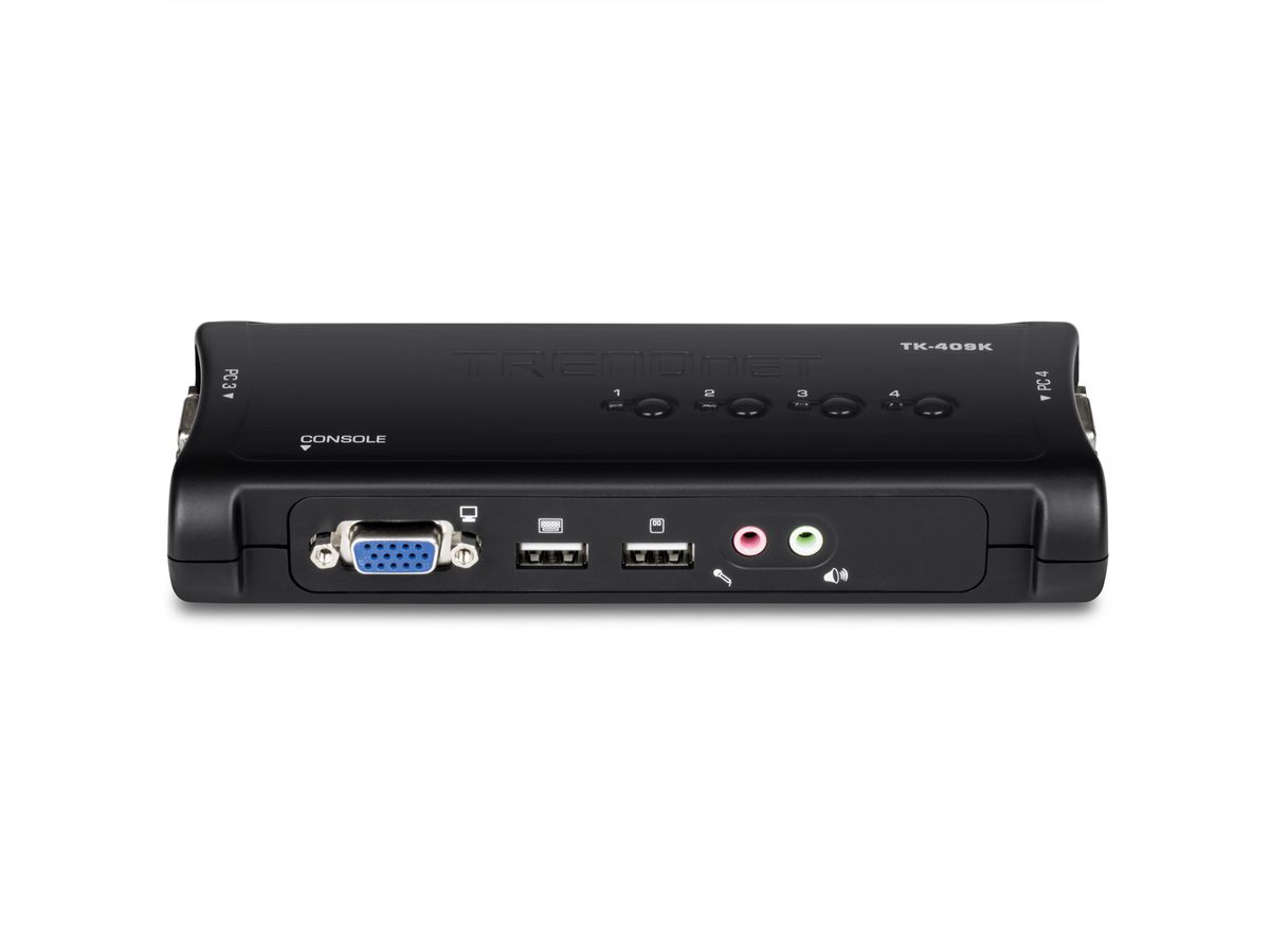 TRENDnet TK-409K KVM-switch 4-poorts USB-kit met audio