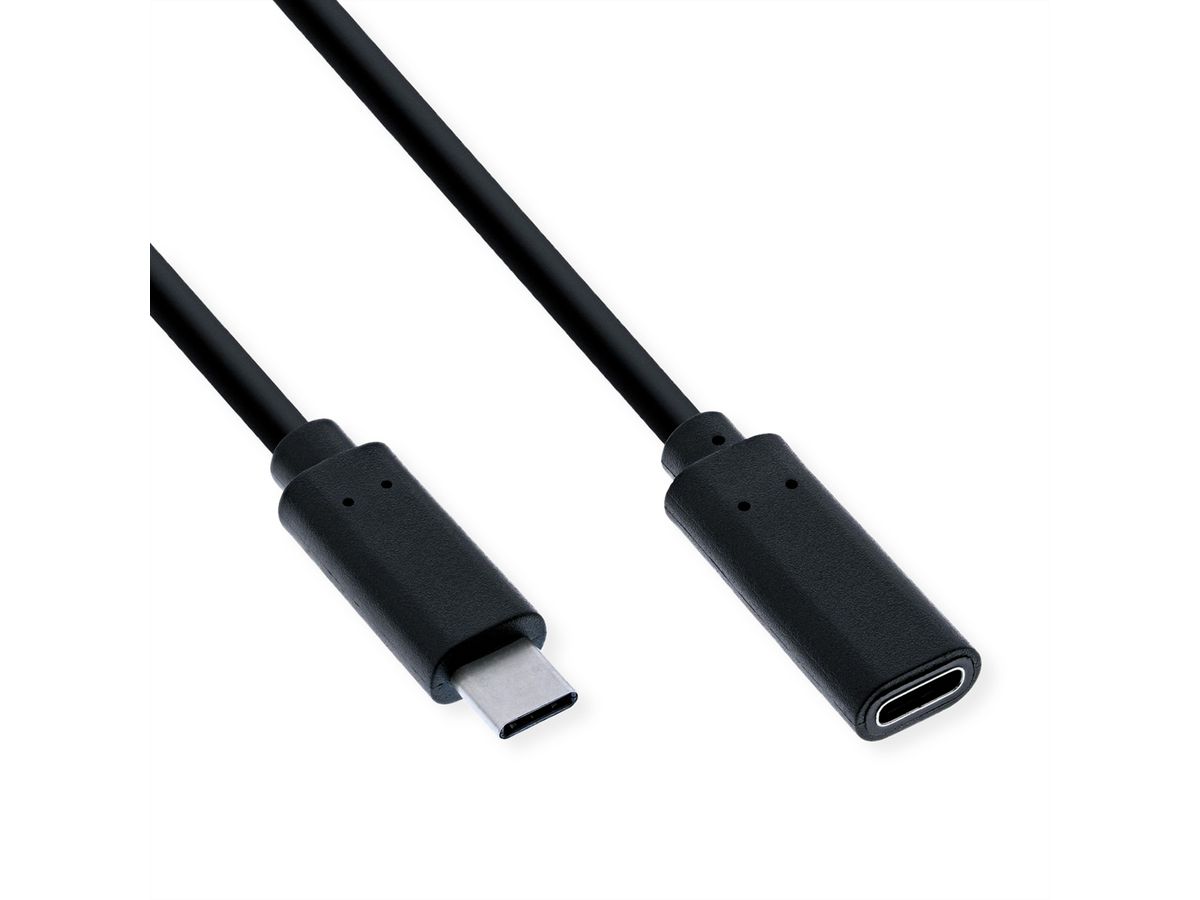 VALUE Video-Verlängerungskabel (DP Alt Mode) USB Typ C-C, ST/BU, schwarz, 1,5 m