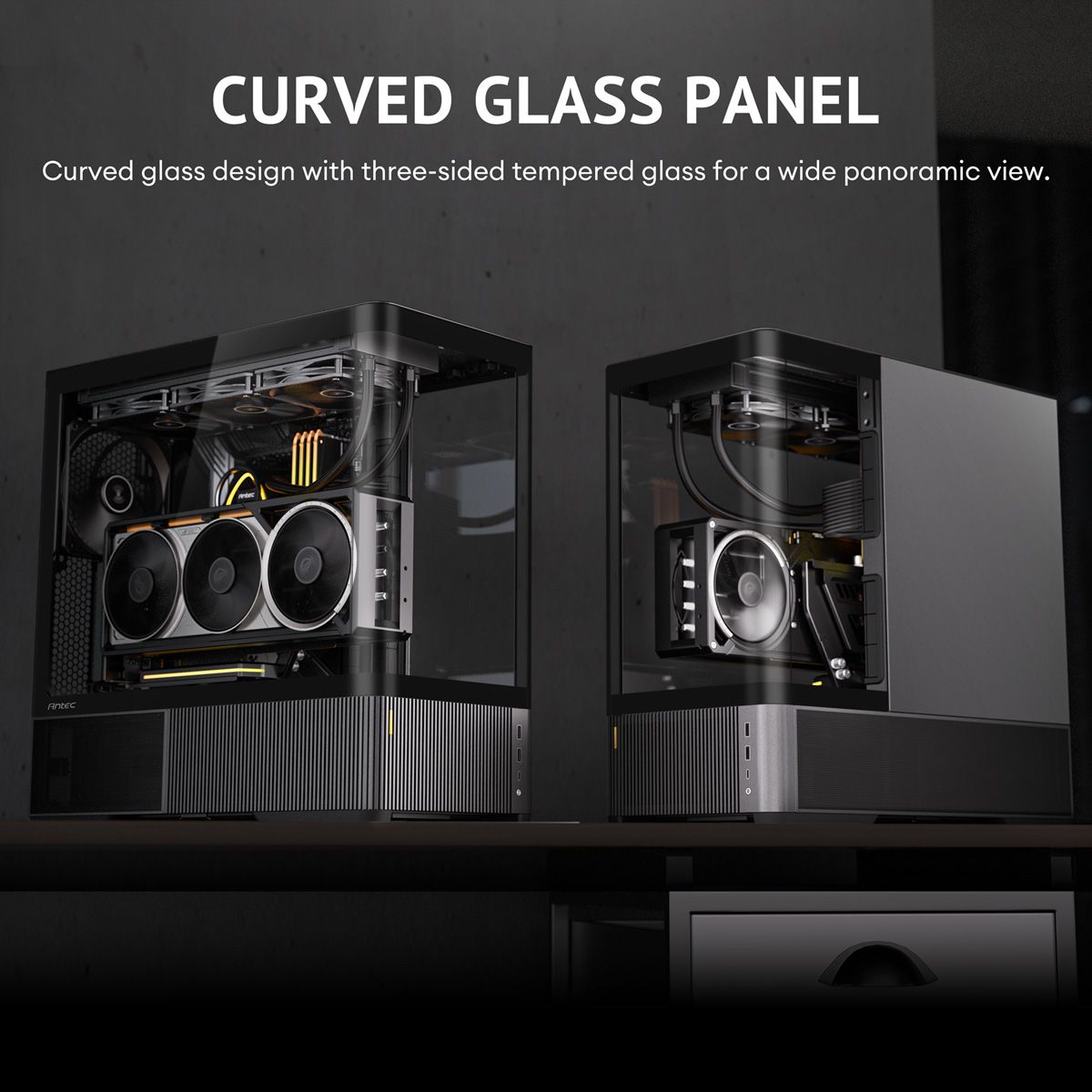 ANTEC Constellation C6 Curve Air PC Gehäuse ATX Midi Tower, schwarz